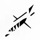 silueta isla de la palma con un avión  tattoo design idea