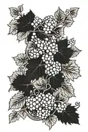 Dionysus grapevine wreath tattoo design idea
