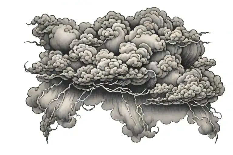 storm clouds tattoo design idea