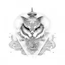 antique table  tattoo design idea