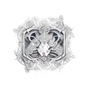 antique table  tattoo design idea