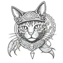 cat rapper tattoo design idea