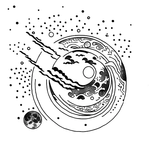 lunar eclipse tattoo design idea