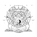 lunar eclipse tattoo design idea