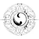 lunar eclipse tattoo design idea