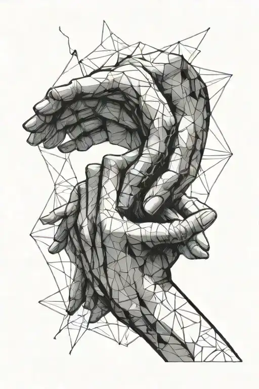 outline of one strong male hand and one petite female hand reaching towards each other for a tattoo ideA tattoo design idea