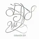 Initials M B J in cursive with date 07.20.24 underneath  tattoo design idea