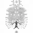 A family tree with branches made of dollar bills, symbolizing the client's dedication to providing a nice life for their loved ones tattoo design idea