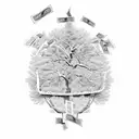 A family tree with branches made of dollar bills, symbolizing the client's dedication to providing a nice life for their loved ones tattoo design idea