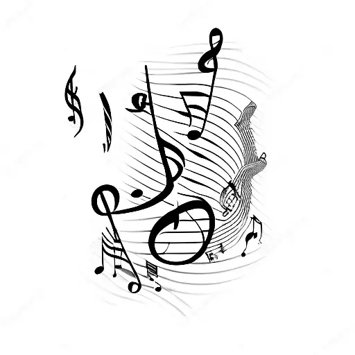 music pop tattoo design idea