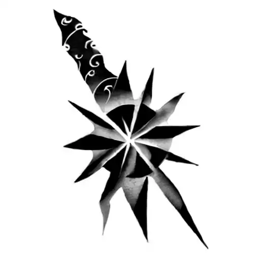 a starburst tattoo design idea