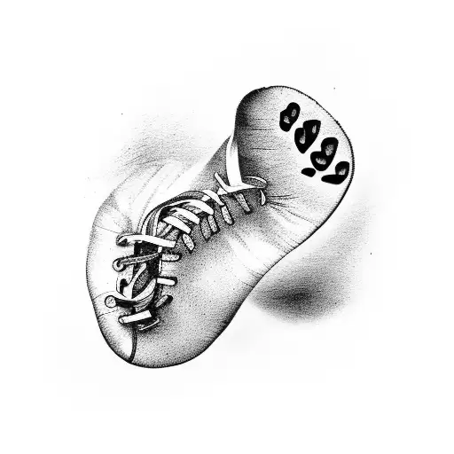 footprint with the word Allisha tattoo design idea