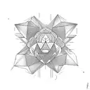 sablier, balance, abre de la vie  tattoo design idea