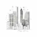 Miami skyline tattoo design idea