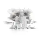 Miami skyline tattoo design idea
