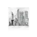 Miami skyline horizontally tattoo design idea