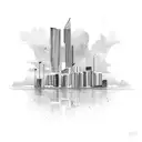 Miami skyline horizontally tattoo design idea