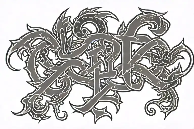 kanji "always and forever" tattoo design idea