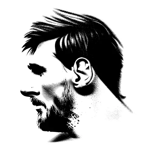 Lionel Messi levantando la copa del mundo tattoo design idea
