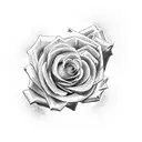 rose with two snakes around it tattoo design idea