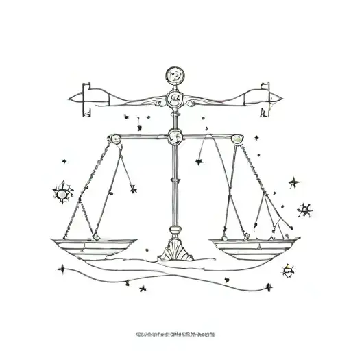 Libra constellation and zodiac sign tattoo design idea