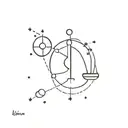 Libra constellation and zodiac sign tattoo design idea