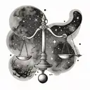 Libra constellation tattoo design idea