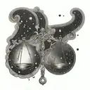 Libra constellation tattoo design idea