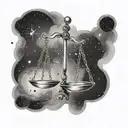 Libra constellation tattoo design idea