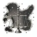 Libra constellation tattoo design idea