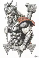Thor mjilnor  tattoo design idea