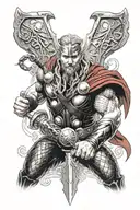 Thor mjilnor  tattoo design idea