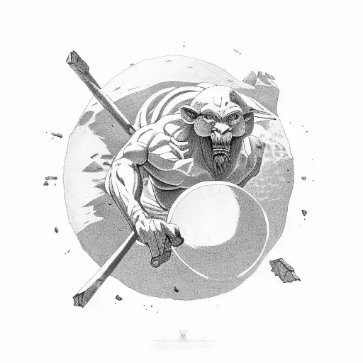 sisyphus tattoo design idea