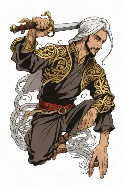 An Arslan man who was betrayed and deceived but overcame everything. tattoo design idea