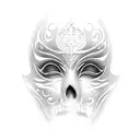 phantom of the opera mask tattoo design idea