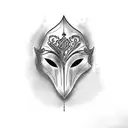 phantom of the opera mask tattoo design idea