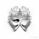 phantom of the opera mask tattoo design idea