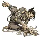 person contorting tattoo design idea