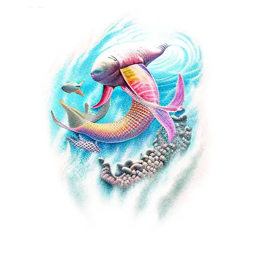 sea life tattoo design idea