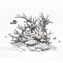 coral reef scene tattoo design idea