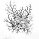 coral reef scene tattoo design idea