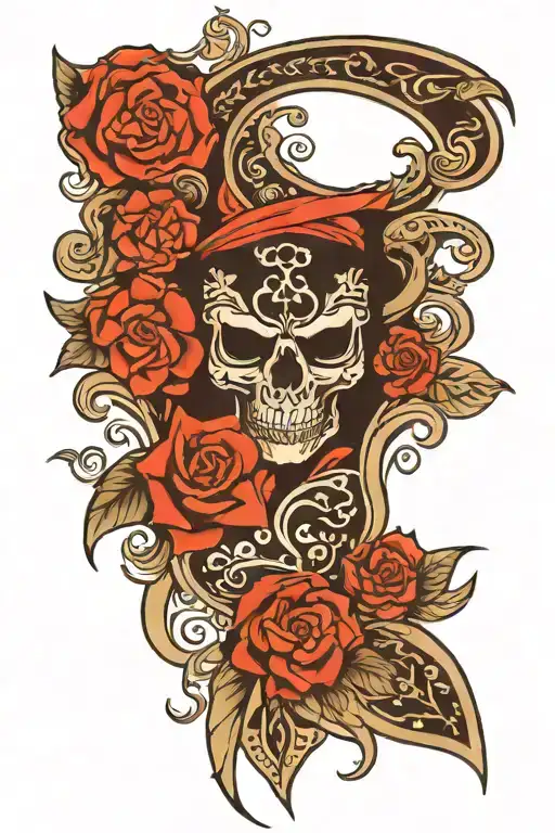 black bandana leg tattoo tattoo design idea