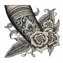 black bandana leg tattoo tattoo design idea