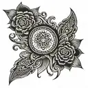 black bandana leg tattoo tattoo design idea