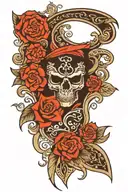 black bandana leg tattoo tattoo design idea