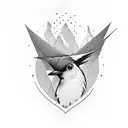 Steller's jay tattoo design idea