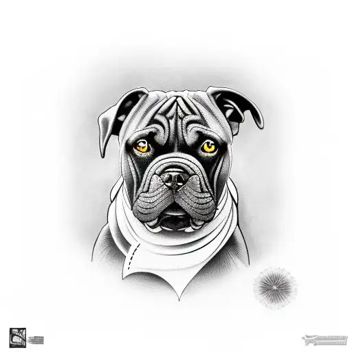 cane corso tattoo design idea