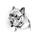 cane corso tattoo design idea
