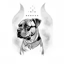 cane corso tattoo design idea