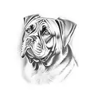 cane corso tattoo design idea